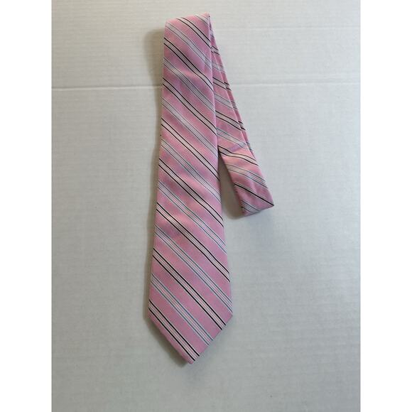 Lauren Ralph Lauren Men's Neck Tie Pink Striped Silk/Cotton Preppy Trendy - Picture 8 of 13
